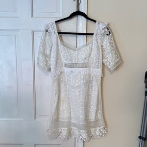 For Love and Lemons White Lace Dress
